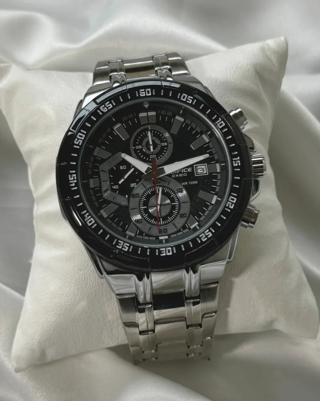 Edif*ce EFR - 539 Chronograph Working | Silver & Black |1: 1 Quality