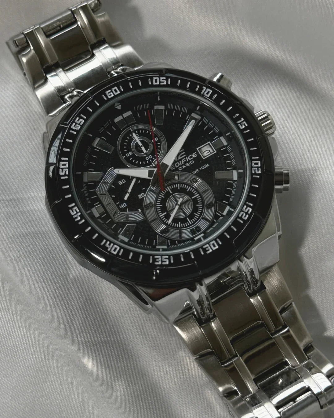 Edif*ce EFR - 539 Chronograph Working | Silver & Black |1: 1 Quality